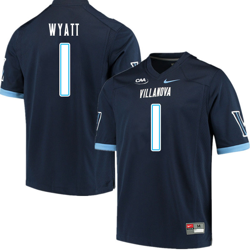 Men #1 Jon Wyatt Villanova Wildcats College Football Jerseys Stitched Sale-Navy Men #1 Jon Wyatt Villanova Wildcats College Football Jerseys Stitched Sale-Navy